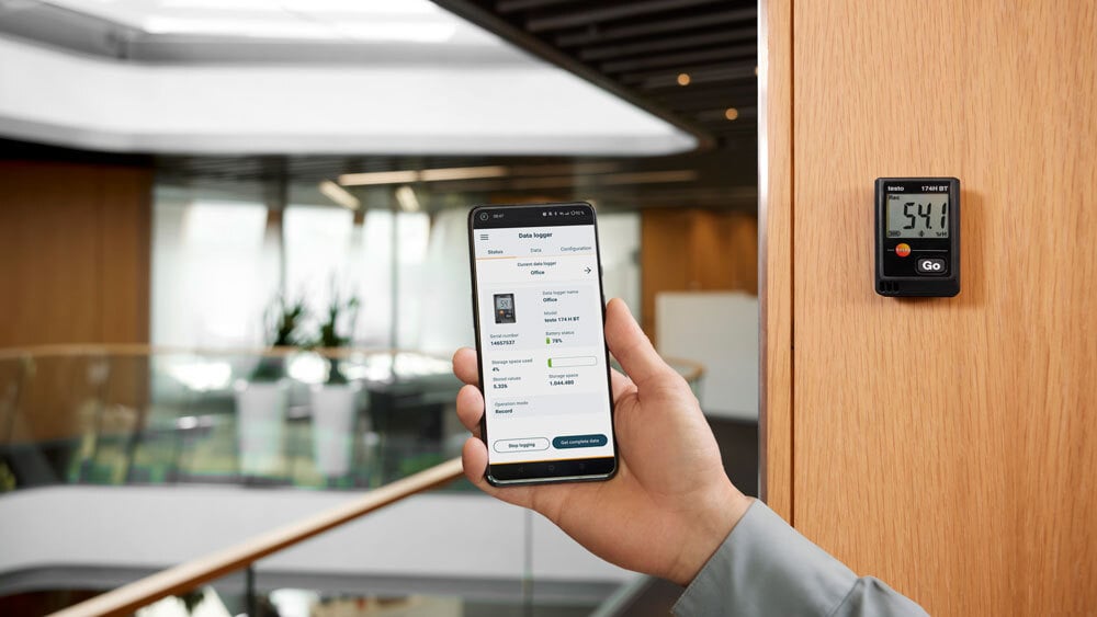Så ansluter du testo 174 BT till testo Smart App